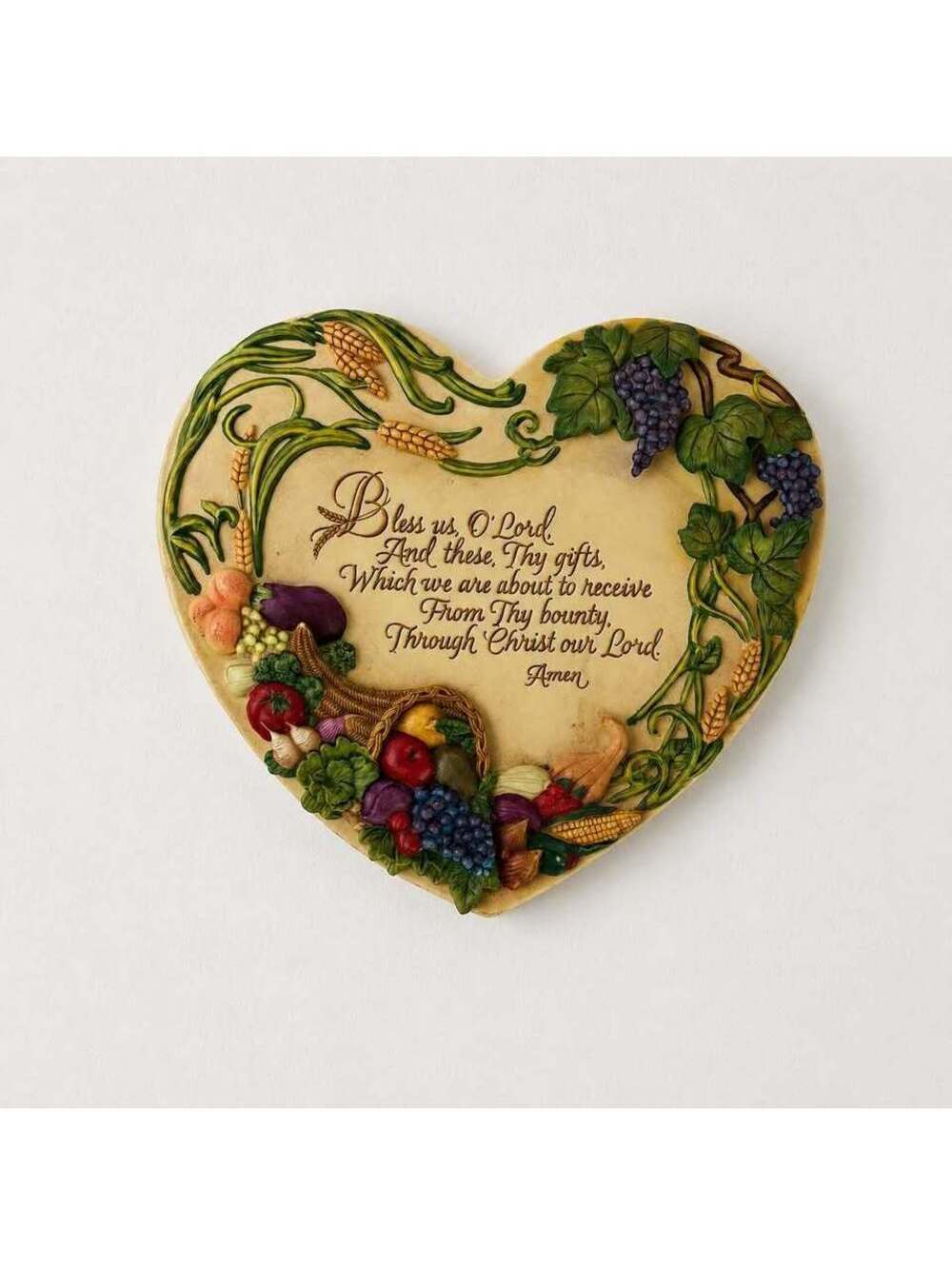 Bradford Exchange Bless Us O Lord Heart Plate Bless This Home 2000 Wall Decor